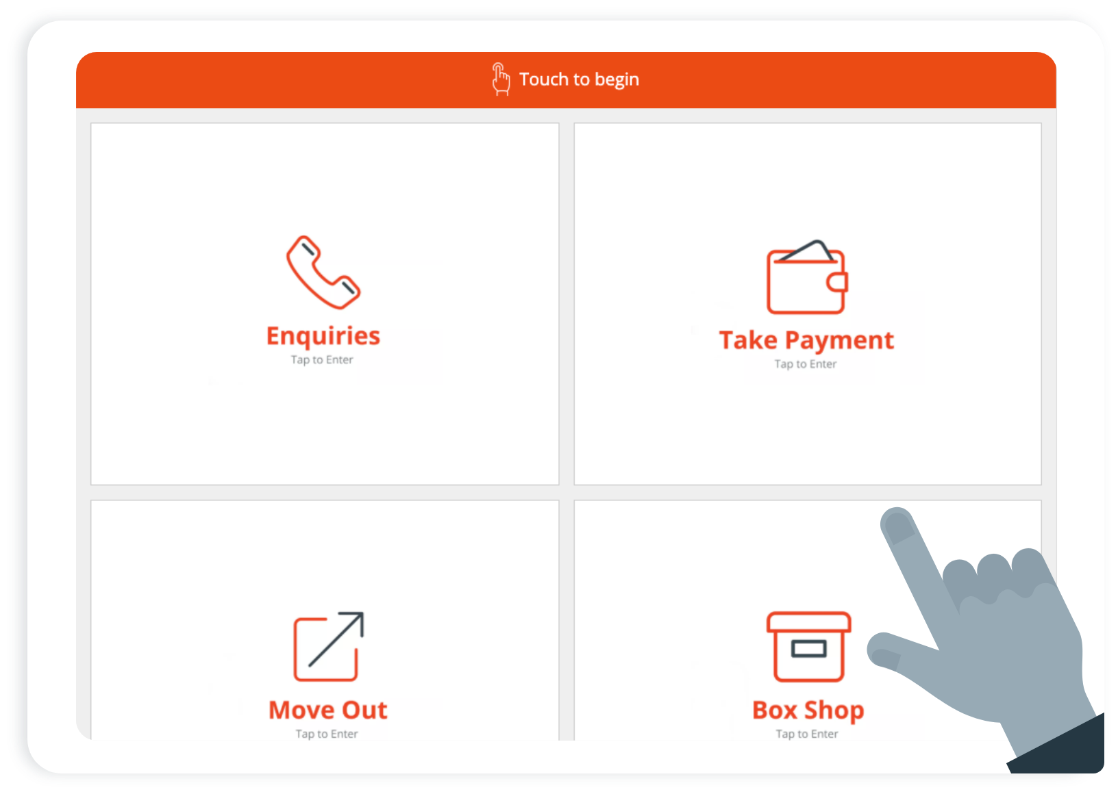 Facility self service screen